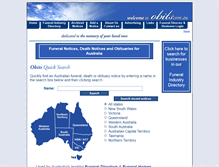 Tablet Screenshot of obits.com.au